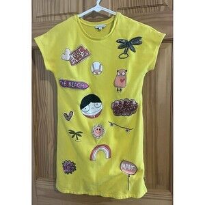 Marc Jacobs Girls Sleeveless Dress In Yellow Size 12